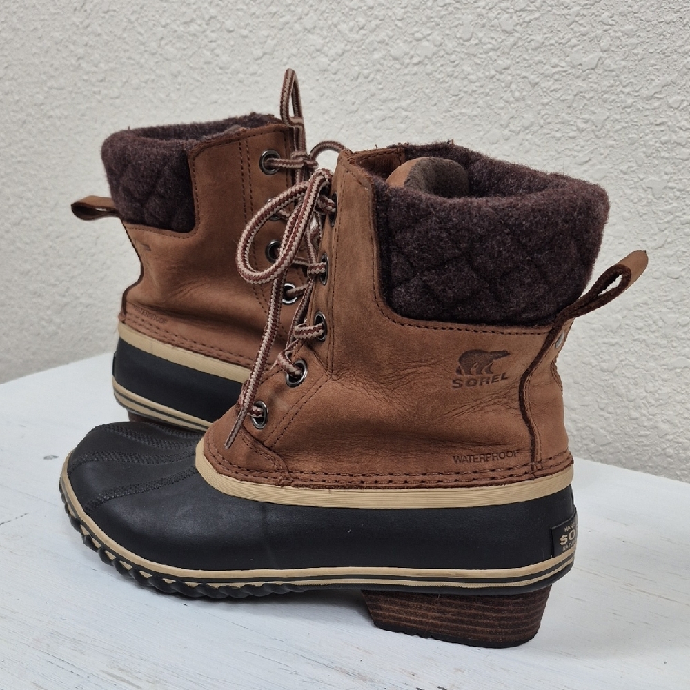 Sorel Women's Slimpack II Lace Up Duck Boots Waterproof 8.5